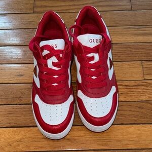 GUESS Bold Red and White Sneakers